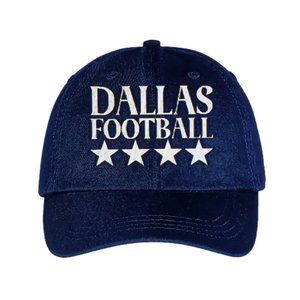 Dallas Football Navy Fitted Adj. Baseball Cap.